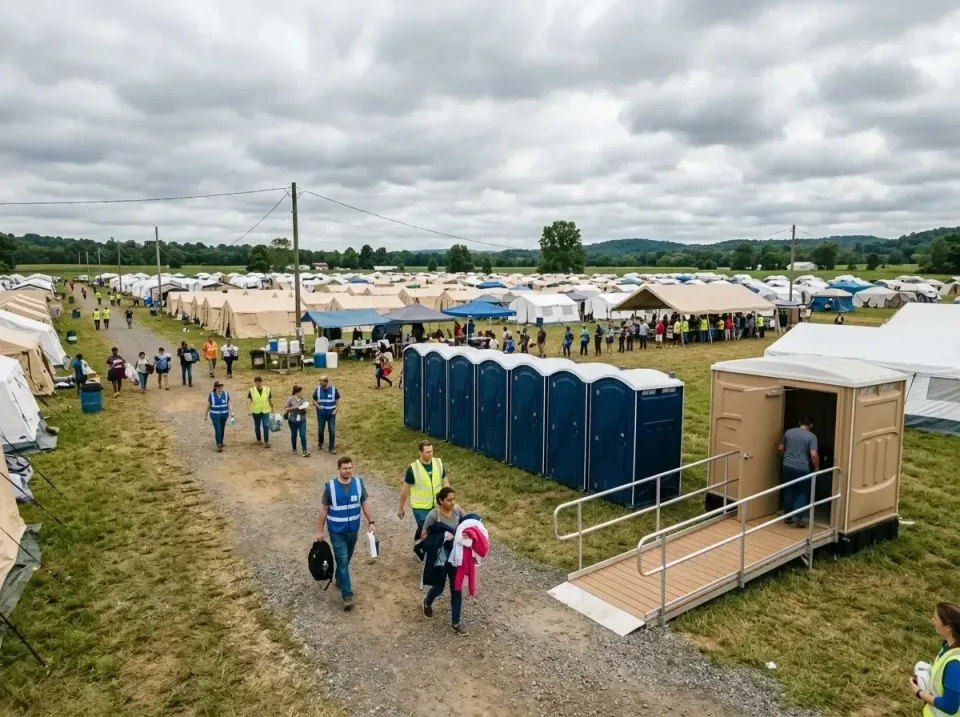 disaster-relief-camp-restrooms-010 — frequently asked questions, Dumpster & Portable Bathrooms Rental in Hidden Springs, ID